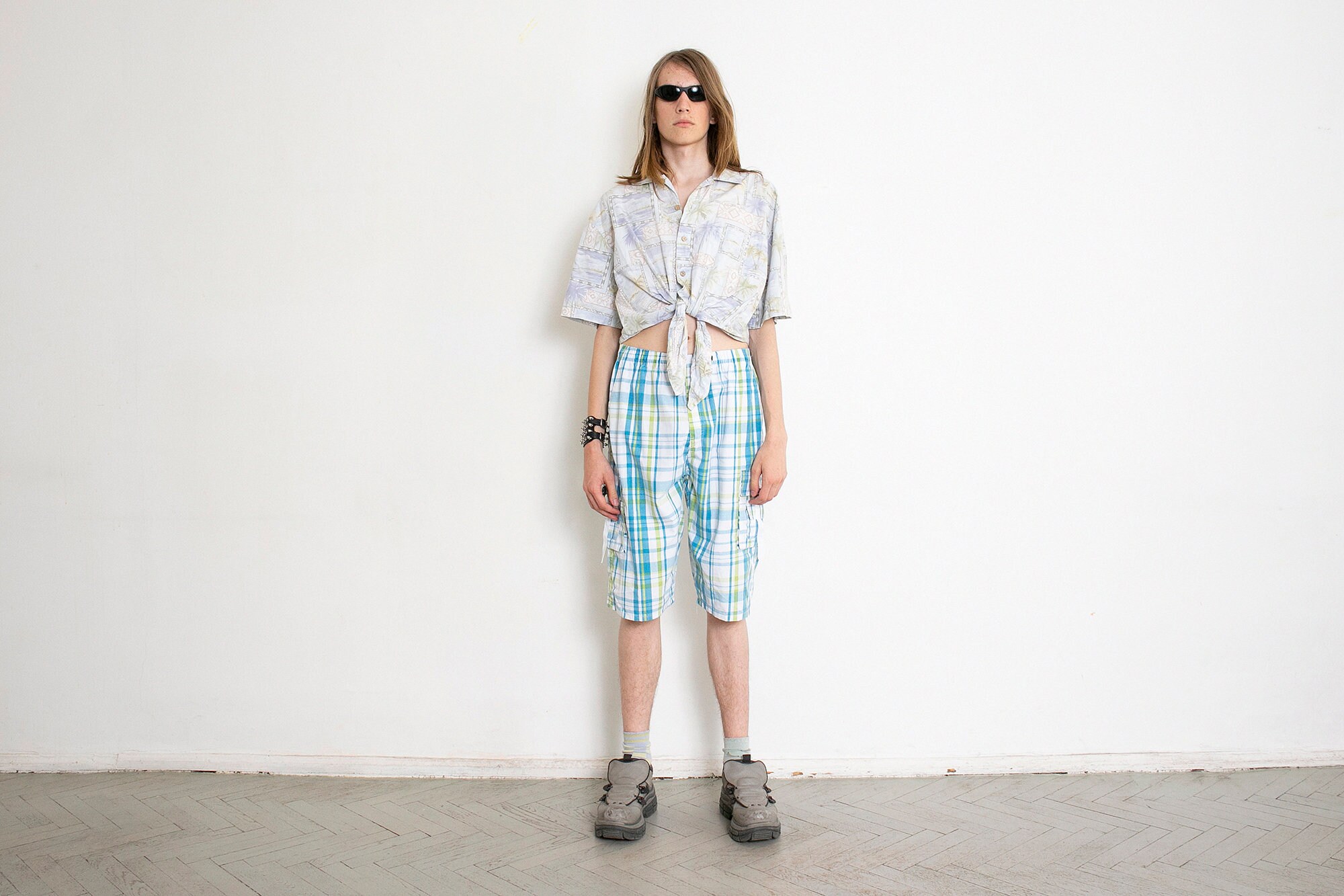 Vintage Y2K Plaid Elastic Waisted Shorts - Etsy