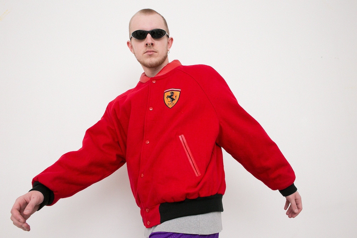 racing vintage rare streetwear ferrari fashion bomber jacket