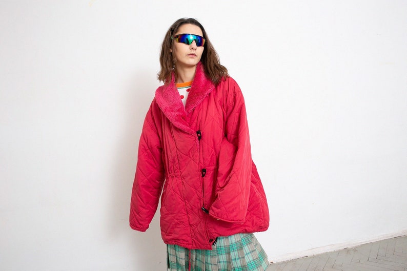 Vintage Pink Quilted Puffer Jacket outlet Nylon 90s