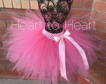 Pink tutu skirt, birthday tutu, newborn tutu, girls tutu, pageant tutu, photo prop, first birthday tutu, mommy and me tutu