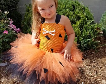 bam bam tutu dress pebbles tutu flintstones inspired pebbles bam bam tutu costume dress bone hair halloween tutu flintstones inspired