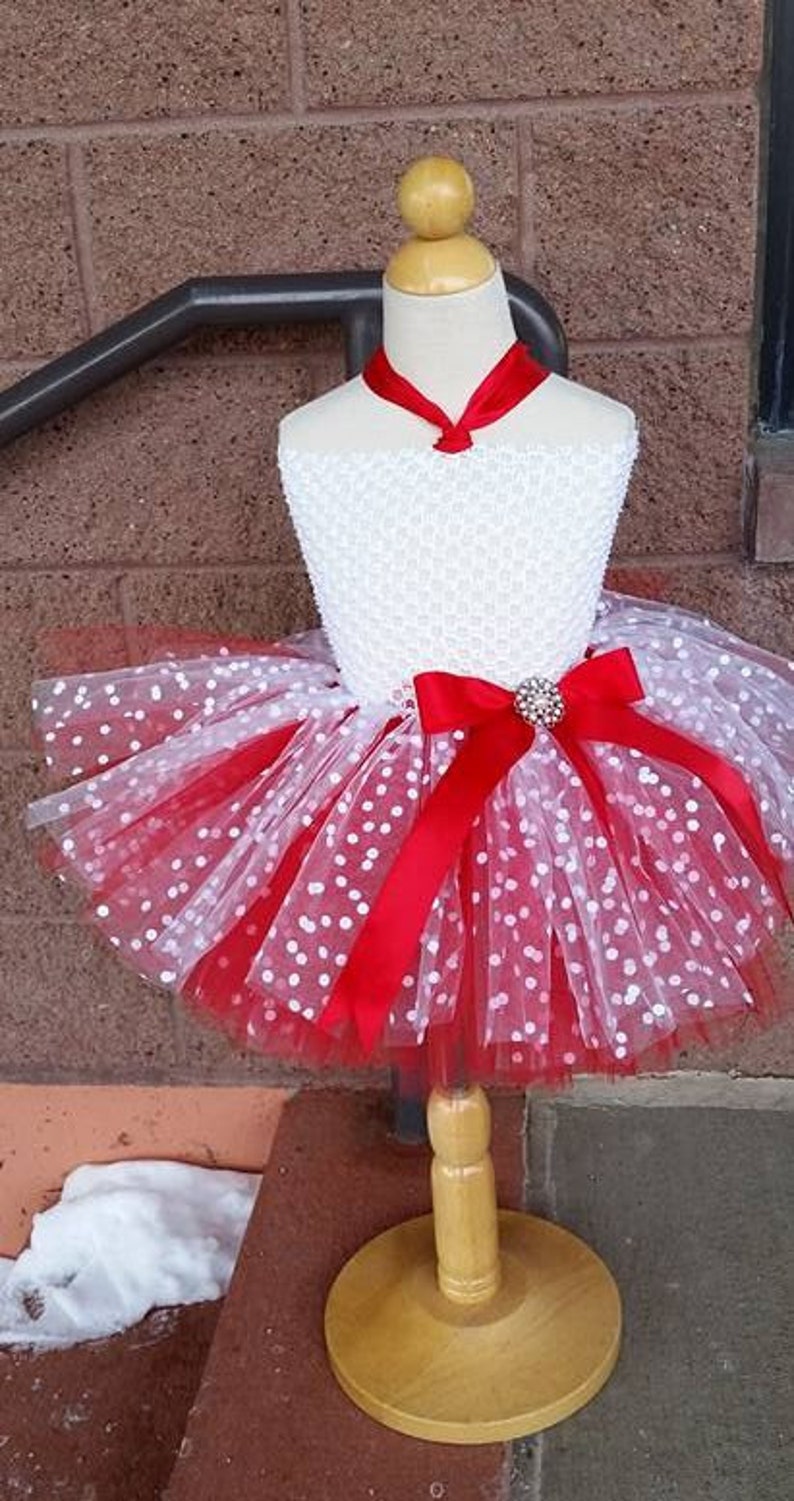 red and white striped tutu