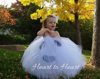 Ghost tutu costume dress outfit, Halloween, birthday Goblins tutu, costume tutu dress, white tutu, flower girl,