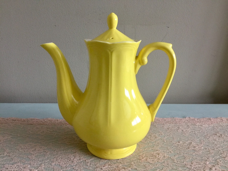 Ironstone Lemon Federalist Teapot Vintage Yellow teapot Made in Japan