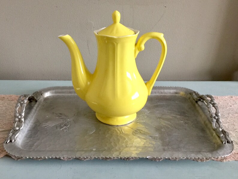Ironstone Lemon Federalist Teapot Vintage Yellow teapot Made in Japan