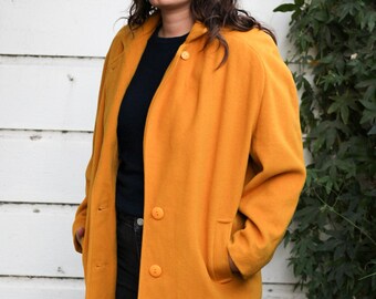 mustard hooded coatigan