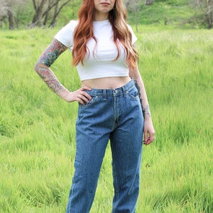 5 DOLLAR SALE Vintage 1990s Deadstock Faded Glory Skinny Jeans / Pants / High Waisted Mom Jeans / Cotton / X-Small