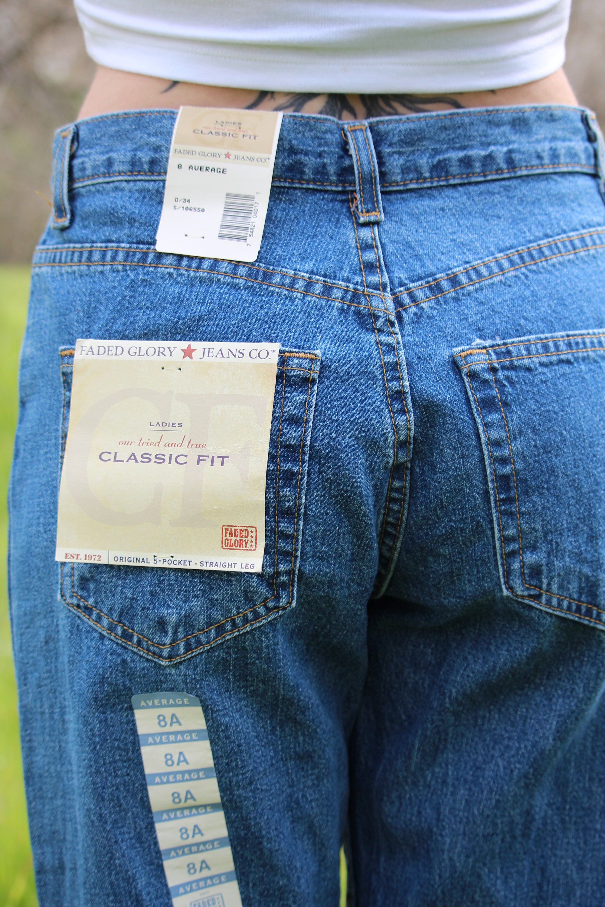 5 DOLLAR SALE Vintage 1990s Deadstock Faded Glory Skinny Jeans