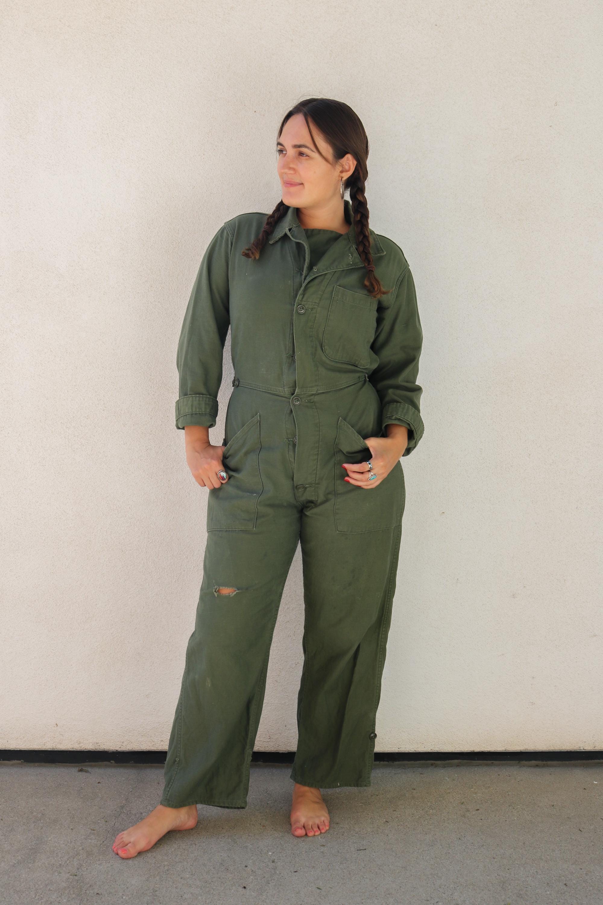 Vintage Green Military Coveralls - Etsy