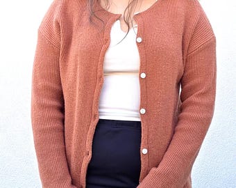 Vintage Dusty Orange Kofta med Gratängkant / Medium