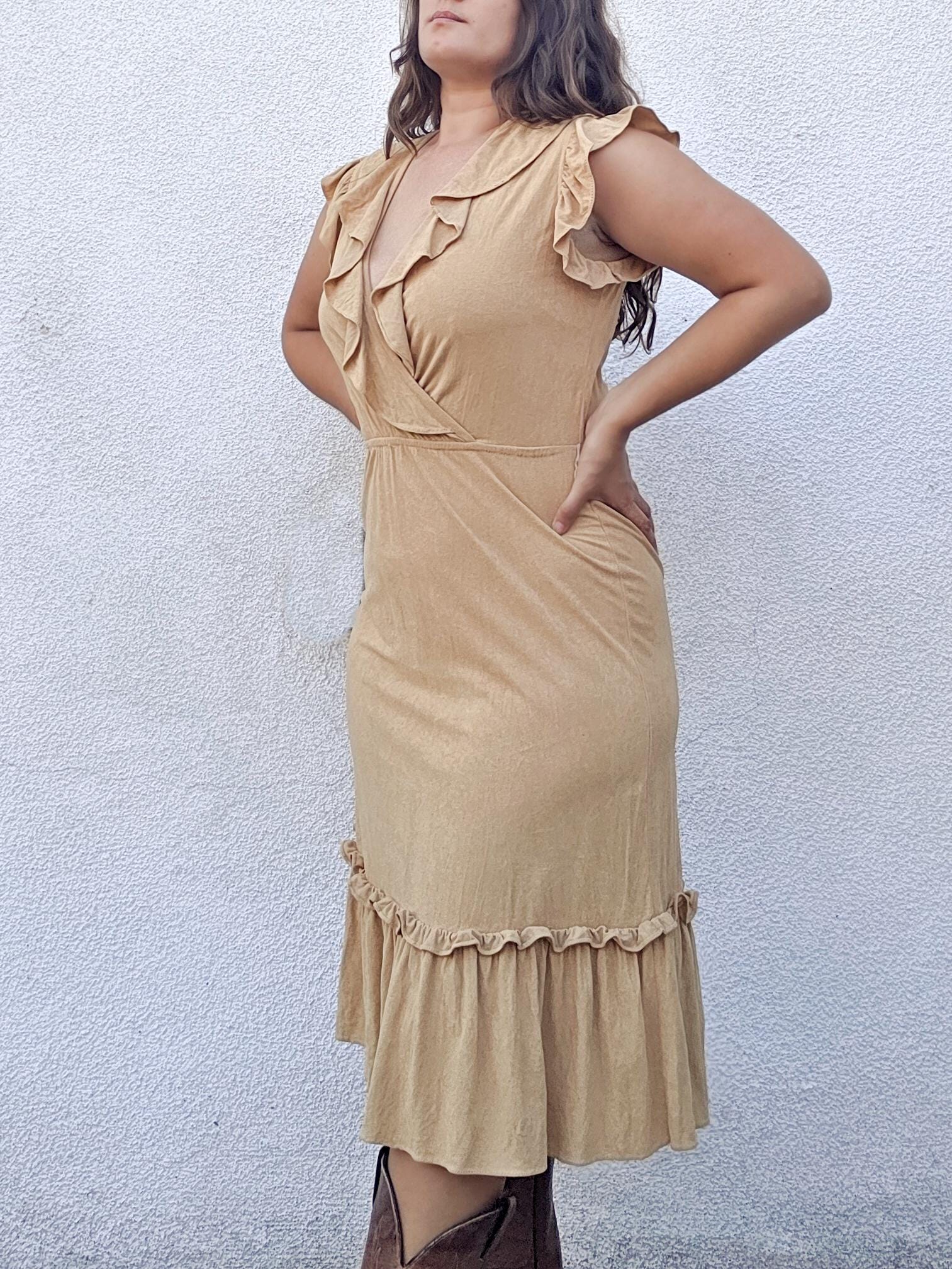 Suede Midi Dress Brown - Etsy Suede Midi Dress Brown - Etsy