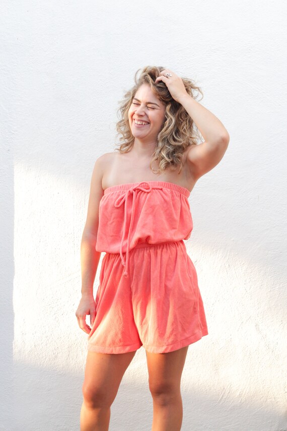 Rad Retro Deadstock Vintage 1980s Coral Terry Clot