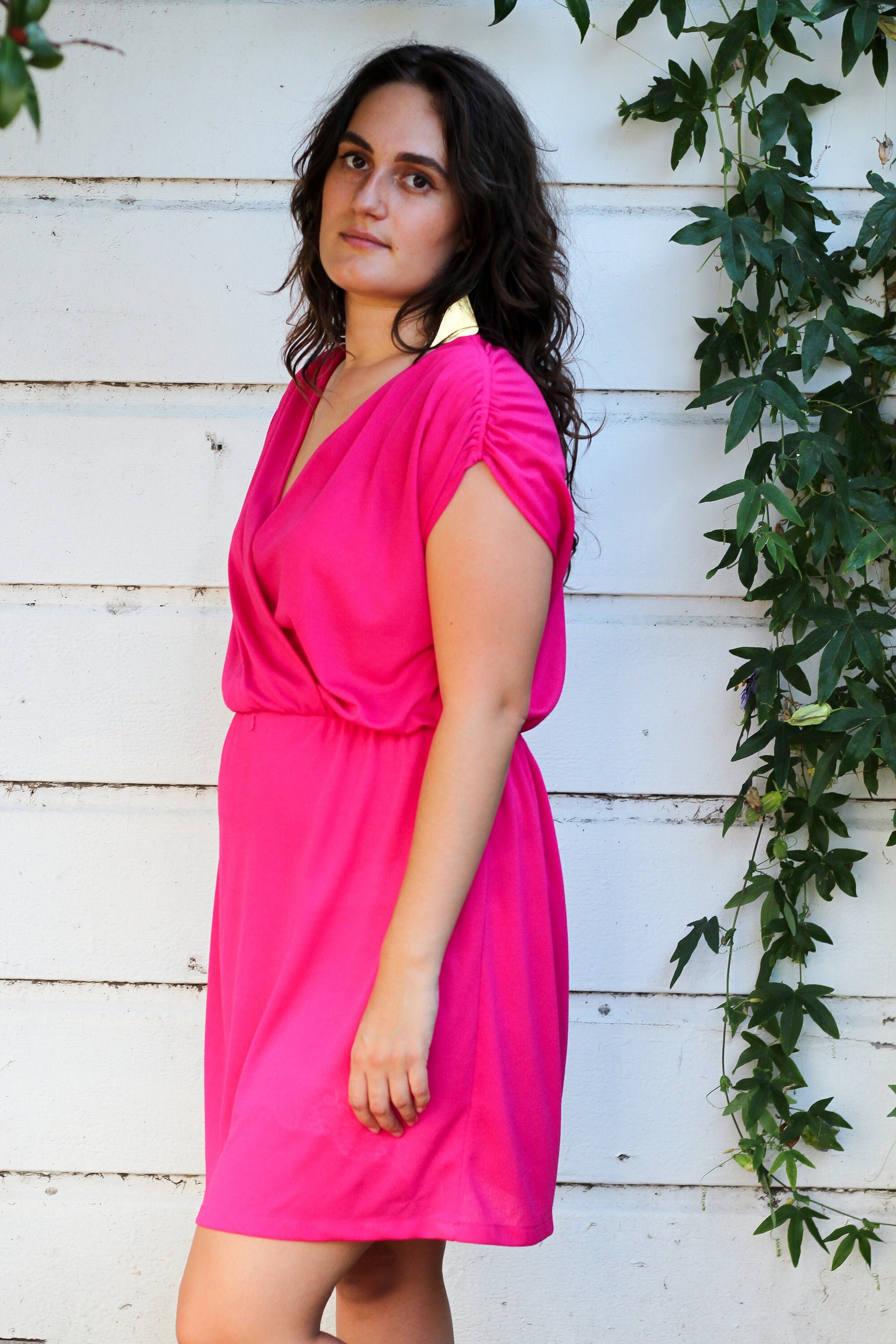 hot pink beach dress
