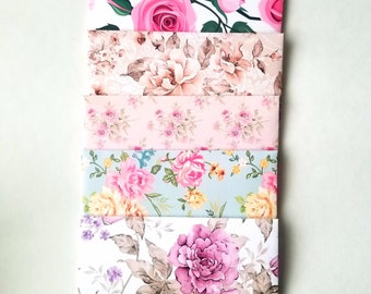 5 Floral Money Envelopes for Cash Gift, Pretty Handmade Envelopes, Party Cash Holders, Colorful Envelopes, Envelopes for Organizing Cash