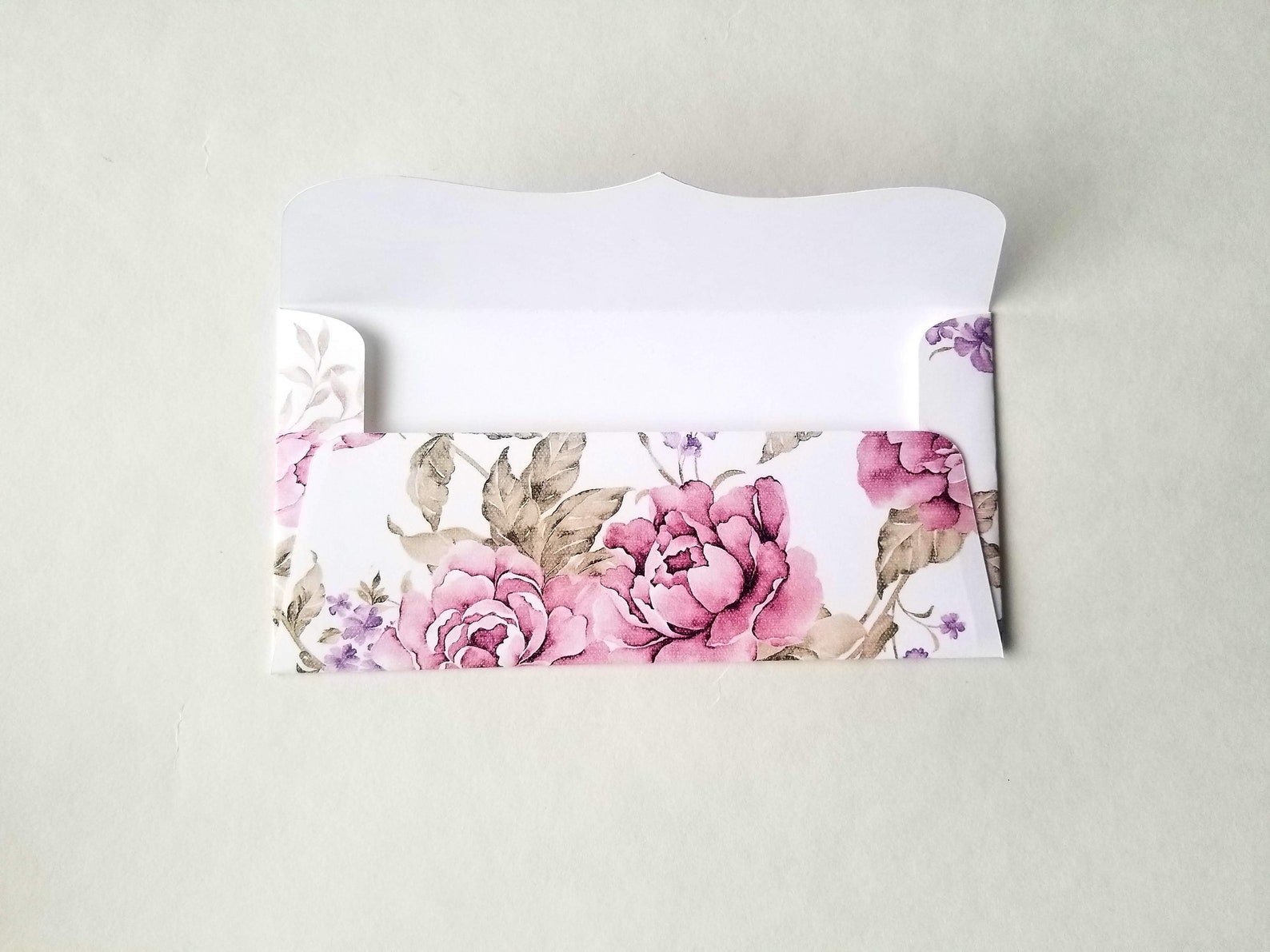 5 Floral Money Envelopes for Cash Gift, Pretty Handmade Envelopes