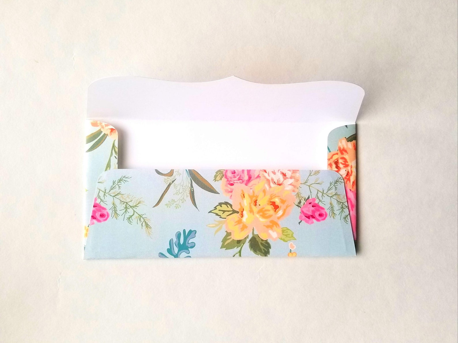 5 Floral Money Envelopes for Cash Gift, Pretty Handmade Envelopes