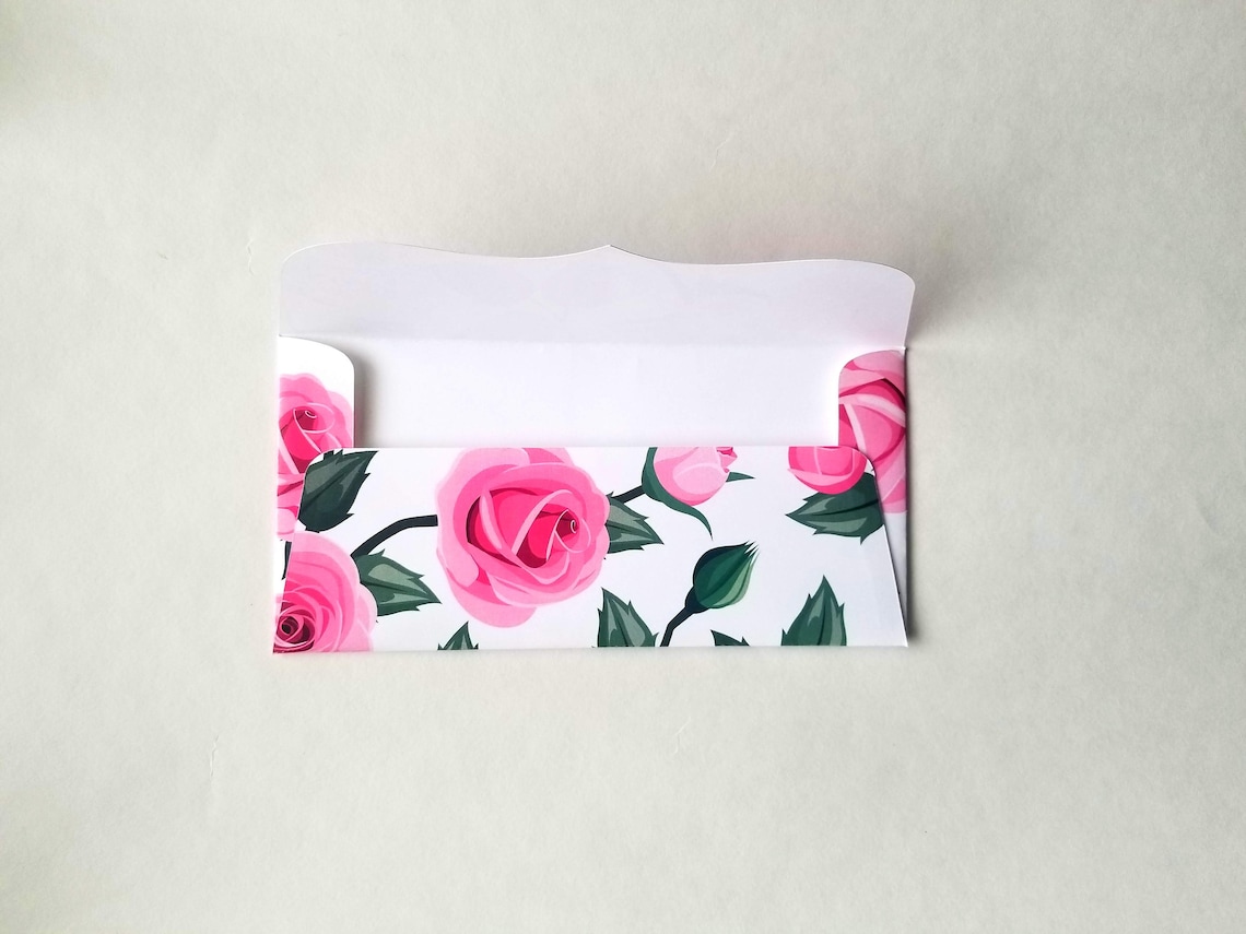 5 Floral Money Envelopes for Cash Gift, Pretty Handmade Envelopes, Party Cash Holders, Colorful