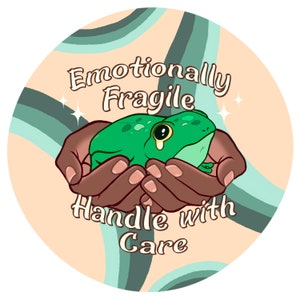 Emotionally Fragile Frog Button image 1
