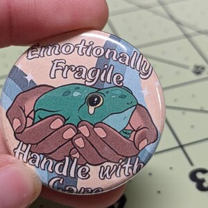 Emotionally Fragile Frog Button image 2