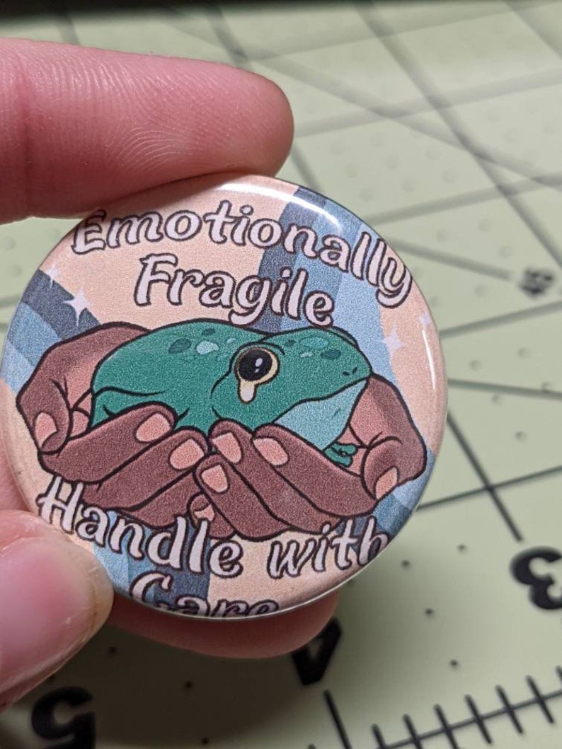 Emotionally Fragile Frog Button image 2