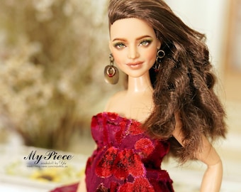 Mypiece ** 11~12" Mattel Barbie OOAK testa di bambola riverniciatura personalizzata per bambola/figura di moda in scala 1:6 ** di Yu
