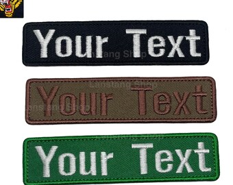 Personalized Embroidered Name Patch: Iron On Uniform Tag (1x4 inches)