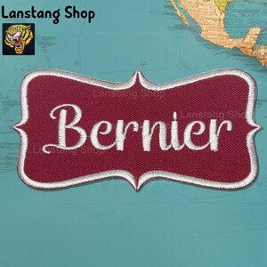 Custom Embroidered Name Patch: Script Font, Iron On/Sew On (4Wx2H)