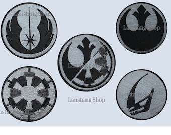 Embroidered Star Wars Patch: Jedi, Rebel, Empire - Iron-On Applique (3 inch)