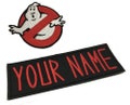 Set of Custom Ghostbusters Name Tag & No Ghost Logo Iron-On Patch | Personalized Ghostbusters Patch, Ghostbusters name patch product logo