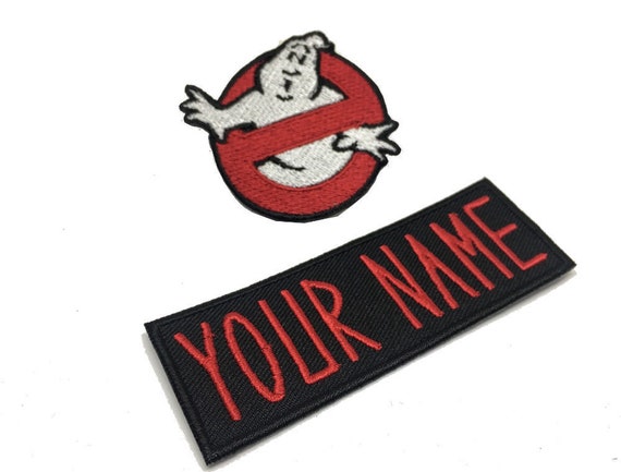Child Toddler Kid Ghostbusters NAME Tag &amp; No Ghost Logo Iron | Etsy
