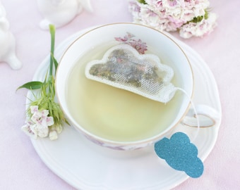 Tea Bags Cloud Shaped (5) - blue and sparkle - breakfast - zen