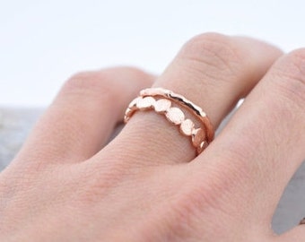 Rose Gold Vermeil Raw Ring | Stacking Ring | Vermeil Ring