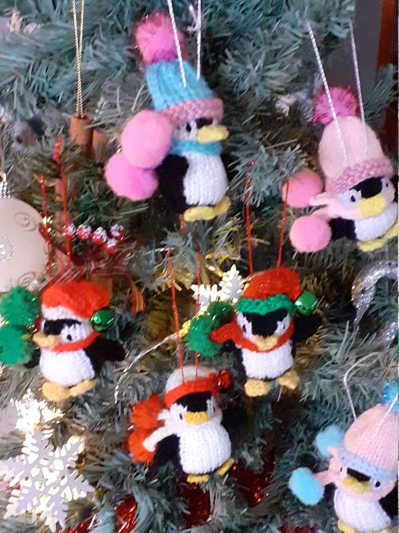 Happy Penguins Christmas Tree Decoration Etsy UK