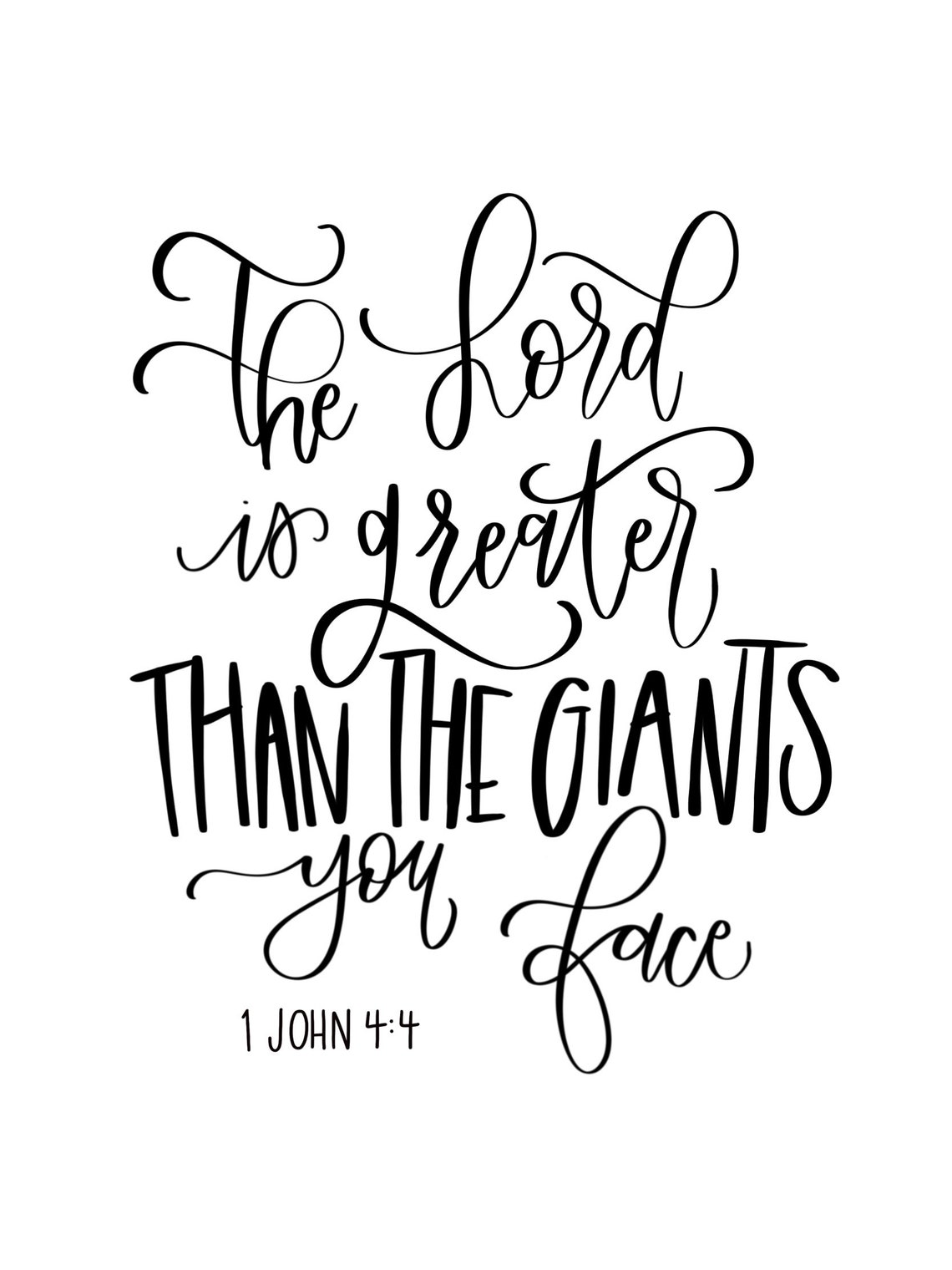 1 John 4 4 Digital Download The Lord Is Greater Than The Etsy