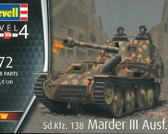Greenhills Revell Military Kit Sd.kfz.138 Marder Iii Ausf. M 03316 1.72 Scale - New - Rpc022