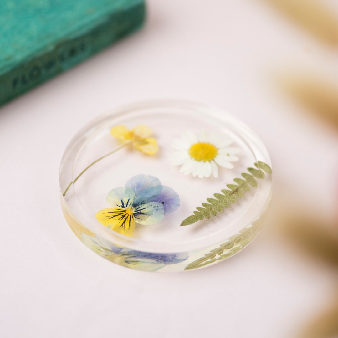 Real Flower Trinket Tray Ring Dish Real Flower Home Etsy