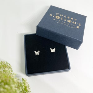 Butterfly Stud Earrings, Sterling Silver Earrings, Butterfly Earrings, Dainty Earrings, Butterfly Jewellery, Gift for Her, Mothers Day Gift,
