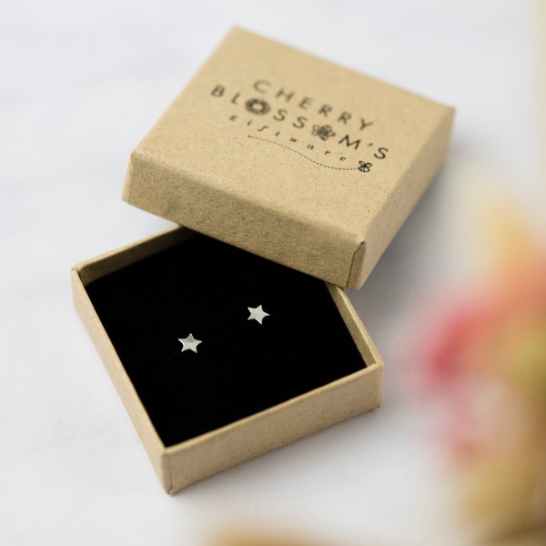 Star Stud Earrings, Sterling Silver Earrings, Star Earrings, Dainty Earrings, Star Jewellery, Gift for Her, Mothers Day Gift, Star Gift