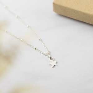 Star Necklace, Silver Necklace, Dainty Necklace, Star Jewellery, Space Necklace, Gift for Her, Star Pendant, Minimalistic Jewellery, Space