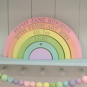 Pastel wooden rainbow kmart top