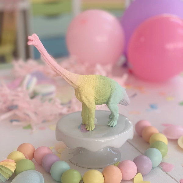 Dinosaur, toy dinosaur, pastel dinosaur, rainbow dinosaur ,dinosaur theme, dinosaur decoration, dinosaur party decor, brachiosaurus,