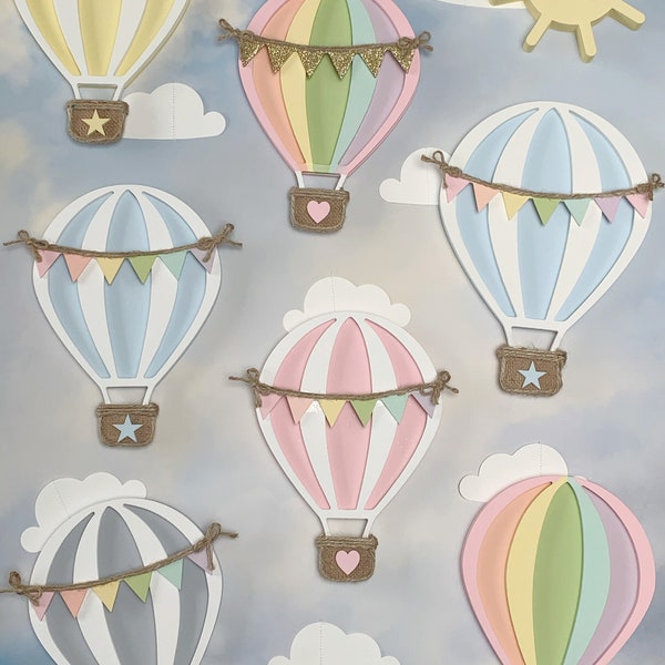 Hot air balloon, hot air balloon decoration, hot air balloon nursery decor, hot air ballon wall decor, hot air balloon bedroom,