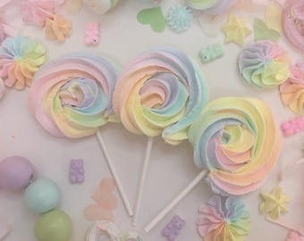 Fake meringue pop, meringue, fake meringue, candy decor, fake candy, faux candy, candy party, candy prop, candy decoration