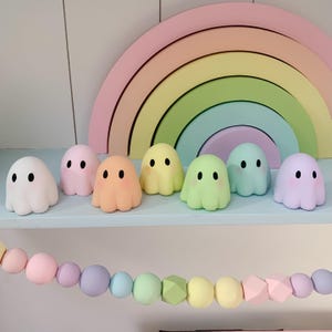 Ghost ornament, ghost decoration, handmade ghost,  pastel halloween, Halloween tiered tray, ghost shelfie, collectible ghost