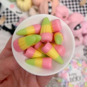 Fake candy corn, Halloween decor, tiered tray decor, Halloween tiered tray, fake candy, candy prop, photo prop, candy party, resin candycorn