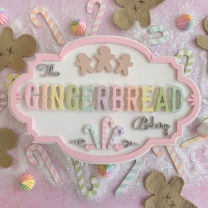 Gingerbread bakery, gingerbread sign, gingerbread plaque, Christmas gingerbread