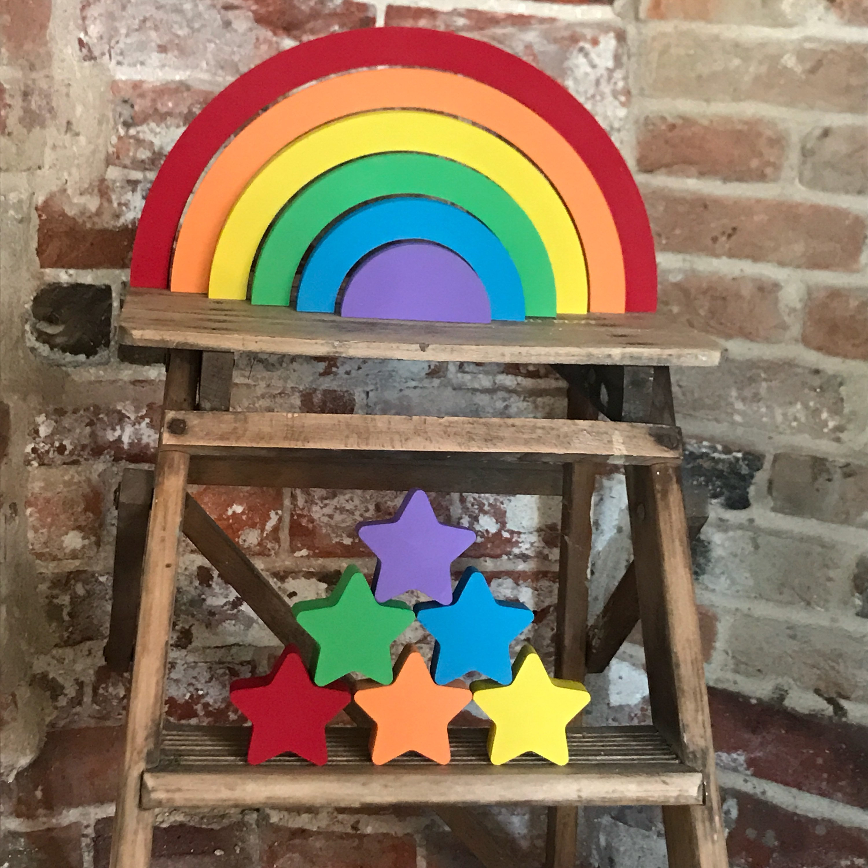 wooden stackable rainbow