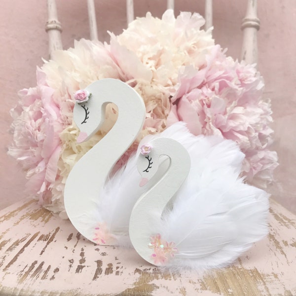 Swan nursery decor, swan princess, swan lake, swan shelfie, freestanding swan, swan decor, swan decoration, swan wedding, swan centrepiece