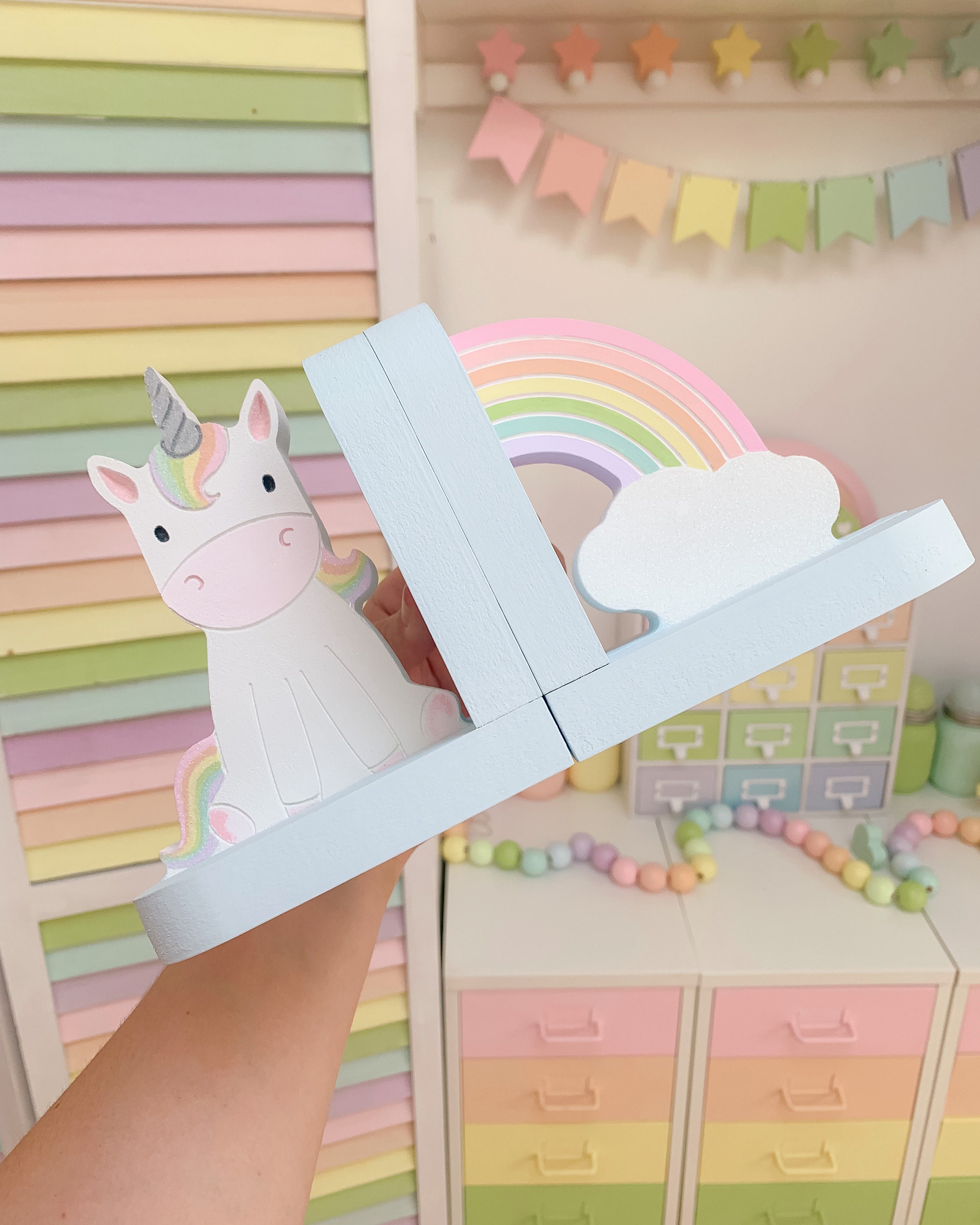 DIY Rainbow Unicorn Bow Holder - The Homes I Have Made