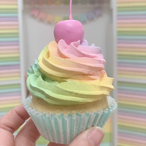 Fake cupcake, artificial cupcake, pretend cupcake, faux cupcake, faux candy, cupcake decoration, candy decoration, candy ornament, cupcake